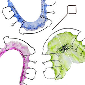 Image of Multicolored brace retainers